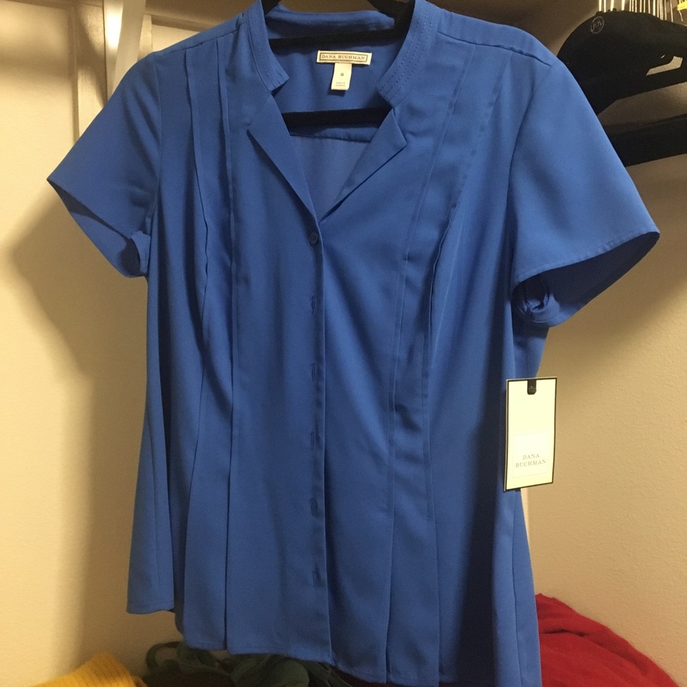 Blue Button-down Blouse